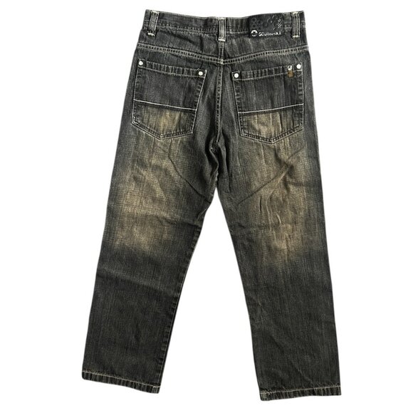 Southpole Jeans Boys Youth 14 Gray Straight Leg Dark Wash Denim  Baggy Y2K - Picture 6 of 11